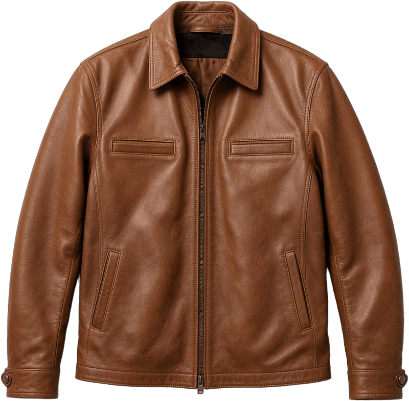 Veste en cuir entretenue à la cordonnerie de Rambouillet
