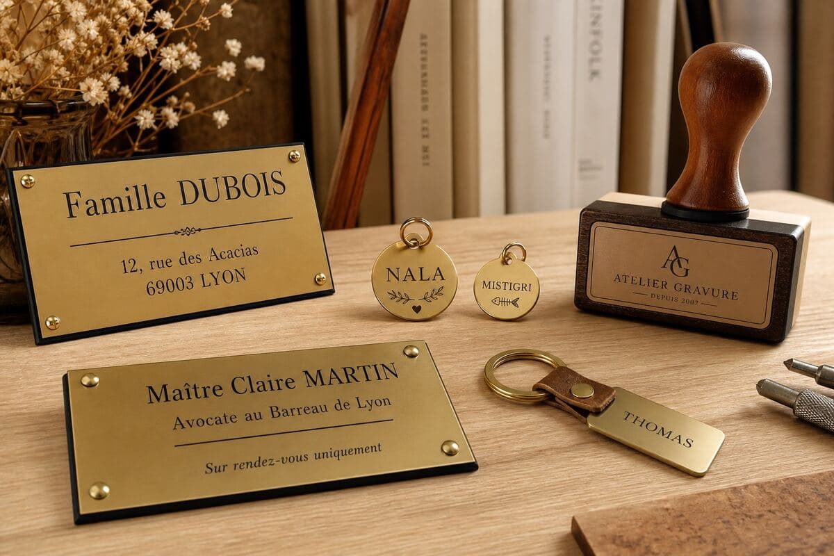 Plaque de boîte aux lettres — atelier de Cordonnerie Rambouillet à Rambouillet
